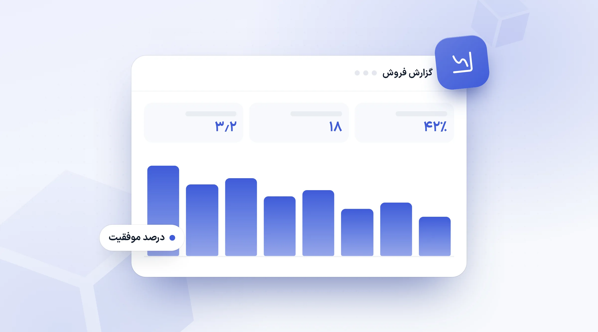شاخص‌های فروش در یک گزارش: درصد موفقیت، شمار معامله‌ها و نمودار ماهانه