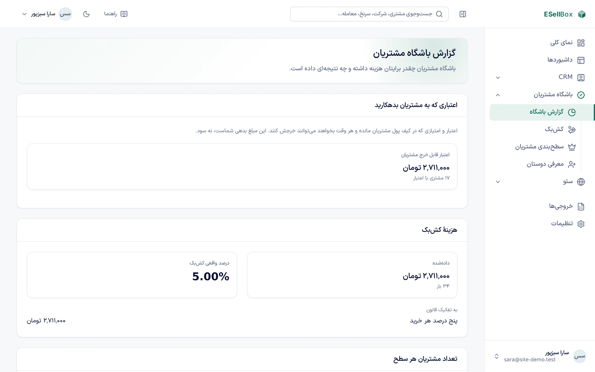 گزارش باشگاه مشتریان: اعتباری که مشتریها میتوانند خرج کنند، هزینهی کشبک و شمار مشتریهای هر سطح